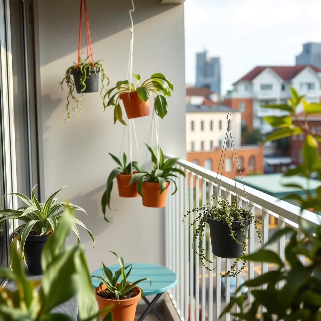 Kako urediti balkon s visećim biljkama